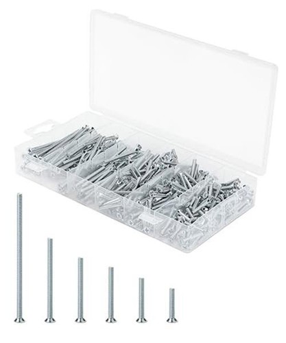 Machine Screw Assortment Kit, 370 Pcs, 6-32 Flat Head Phillips Machine 