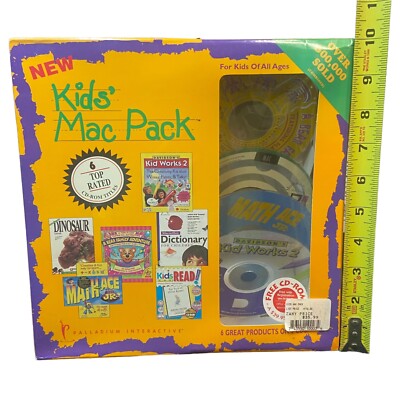 SEALED 1995 Kids Mac Pack 6 CD-ROM MAC Computer Games Palladium