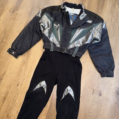 Womens Colmar Ski Suit One piece Snowsuit Snow Bib Retro 1980s Apres Jumpsuit 8