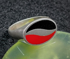 Moderner 925 Silber Damenring * Farbig emailliert * FS Franz Scheuerle Gr 50