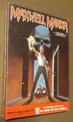 SEALED Maxwell Manor adv by Avalon Hill Computer games for Apple II,IIe,IIc,IIgs