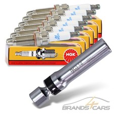 6x NGK ZÜNDKERZEN +BGS ZÜNDKERZEN GELENKEINSATZ 14mm FÜR BMW 5ER E60 E61 F10 F11