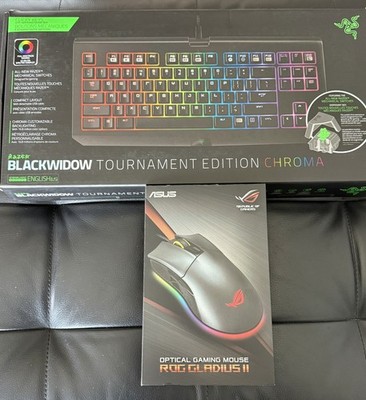 Razer BlackWidow Tournament Edition Chroma Keyboard and Asus Gladius II Mouse