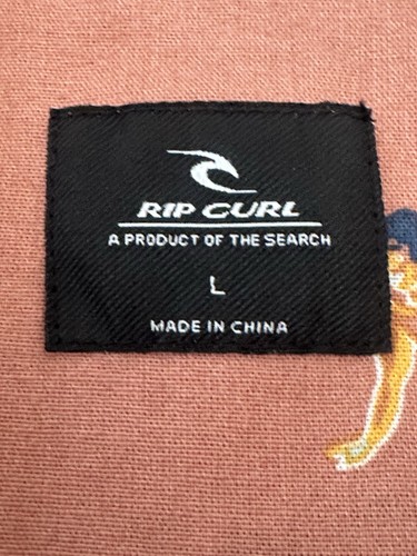 RIP CURL Orange Short Sleeve Adult Large Collared Shirt. - Picture 3 of 3