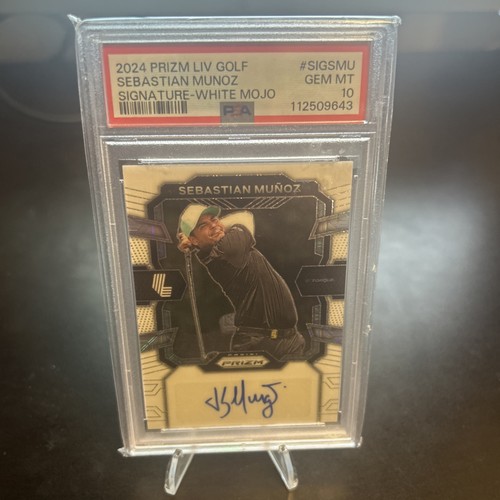 2024 Prizm LIV Golf White Mojo /36 Sebastian Munoz PSA 10 Rookie Auto RC