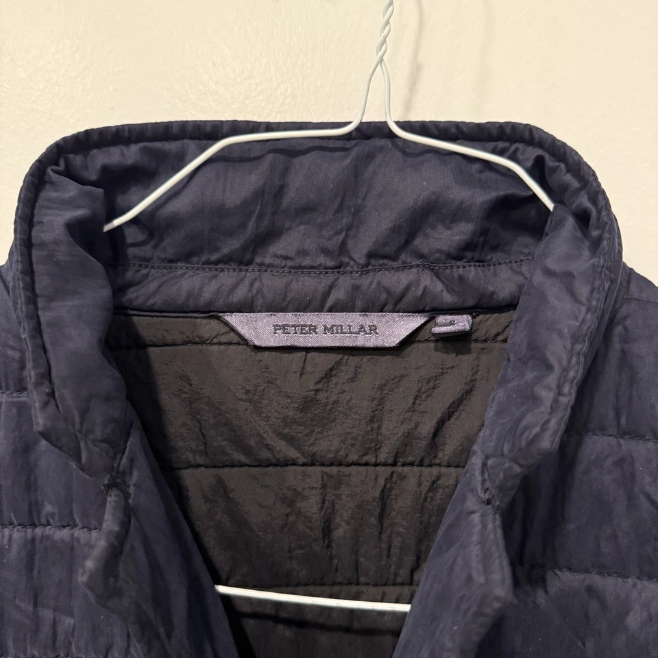 Blazer acolchado Peter Millar para hombre azul marino teñido con prendas de vestir verde talla S nuevo con etiquetas $275 Foto 2 de 4