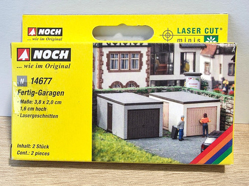 (6552) Todavía N 14677, 2 x Garajes Prefabricados Corte Láser Nuevo y EMBALAJE ORIGINAL | Zustand: Neu