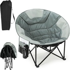 Oversized Folding Camping Chair Portable Outdoor Garden Beach Moon Chair 150KG