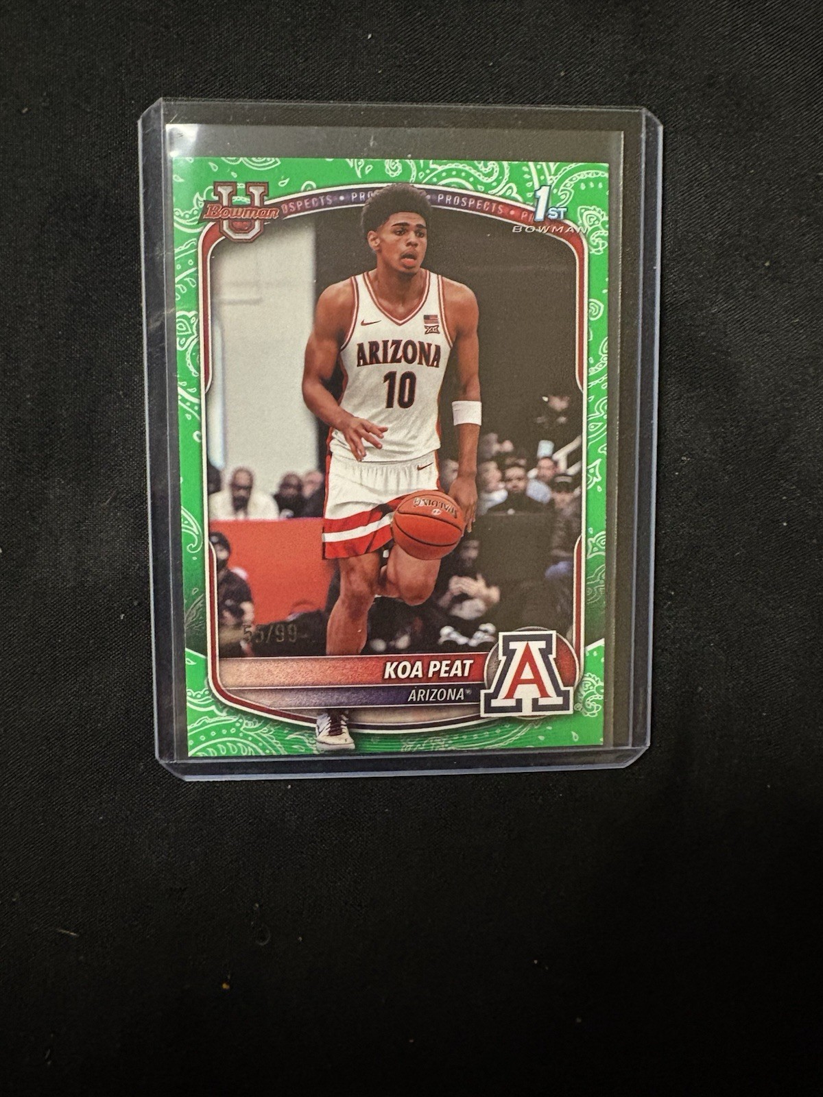 2025-26 Bowman Basketball Koa Peat 1st Green Pattern /99