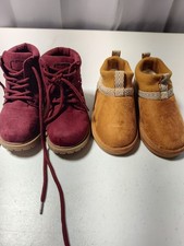 2 Pairs Girls Fashion Boots Toddler Size 7
