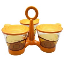 VTG Tupperware Snack Candy Tidbit Holder Oran...