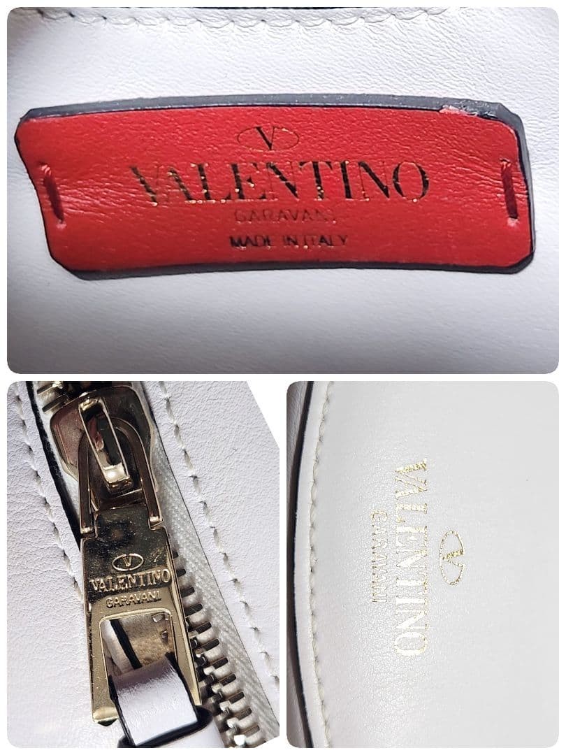 Valentino Garavani VLTN Logo Rockstud White Crossbody Bag, Leather, Pre-Owned J thumbnail 17