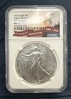 2021 W Eagle S$1 Silver Eagle Landing T-2 NGC MS70