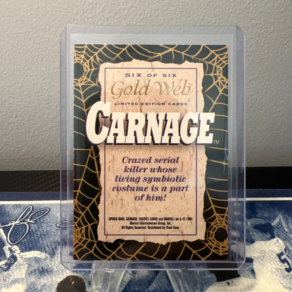 1994 Fleer Marvel Amazing Spider-Man - #6 大屠杀金网箔追逐卡 — 第 3/3 张图片