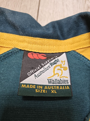 AUSTRALIA VINTAGE RUGBY JERSEY 9Os WALLABIES RUGBY JERSEY XL