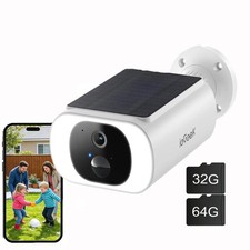 ieGeek Überwachungskamera Solar Akku WLAN Aussen 2K 3MP FHD Kamera Kabellose PIR