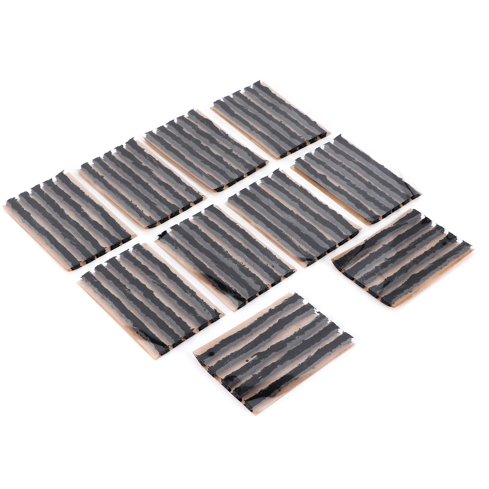 Black 50pcs 100x6mm Tire Repair Plug Tubeless Tyre Rubber Sealing Strip Puncture