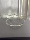 3 piece Pyrex clear Colonial Mist mixing bowl set,  326 - 1 to 4L
