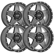 (Set of 4) Pro Comp PA35 Predator 17x9 5x5" +0mm Gunmetal Wheels Rims 17" Inch