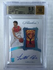 2020 PANINI FLAWLESS COLLEGIATE 114 LaMELO BALL PATCH AUTOGRAPH-TEAM LOGO 1/1