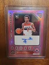 2023-24 Panini Donruss Optic - Signature Series Bilal Coulibaly #SS-COU Pink RC 