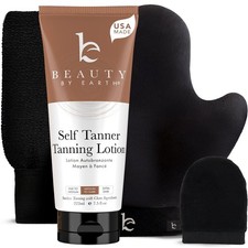 Organic Self Tanner Lotion with Mitt - USA Made Sunless Tanning Solution