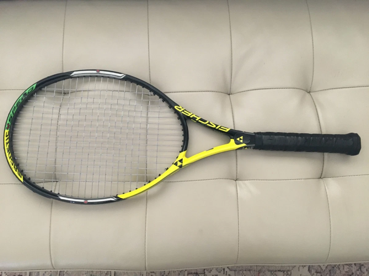 Raquette De Tennis Fisher Powerglass Mid - Manche 4 - Bon état D'occasion