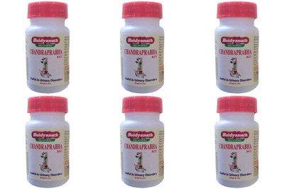 Pack of 6 Baidyanath Chandraprabha Bati Tablets 80 Tabs Ayurvedic Herbal Health