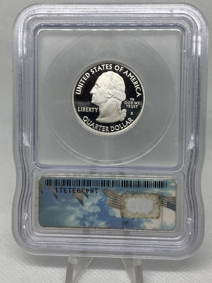 2009-S American Samoa Quarter ICG PR-70 DCAM Silver Fisrt Day of Issue. - Image 2 of 2