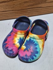 Crocs Clogs Rainbow/ Tie Dye Unisex Womens Size 6/ Mens Size 4 Barely Worn