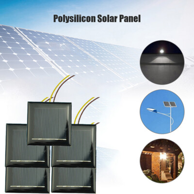 1/2/3/4/5/10Pcs Polycrystalline Solar Panel Cell 2V 130mA 0.2W DIY Garden Lights