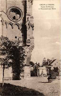 Old postcard CREPY-en-VALOIS Square St-Thomas and Monument to the Dead (375730)