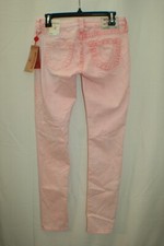 True Religion Super Stretch Skinny Papaya Jeans Wms Sz W29 Pockets NWT