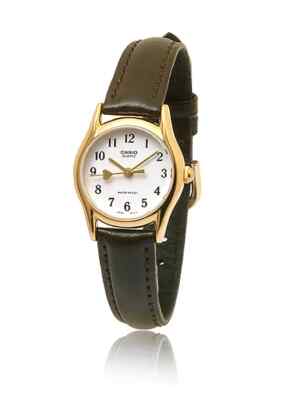 Casio Damen Analog Uhr LTP-1094Q-7B5 - Klassisches weißes Zifferblatt mit bra...
