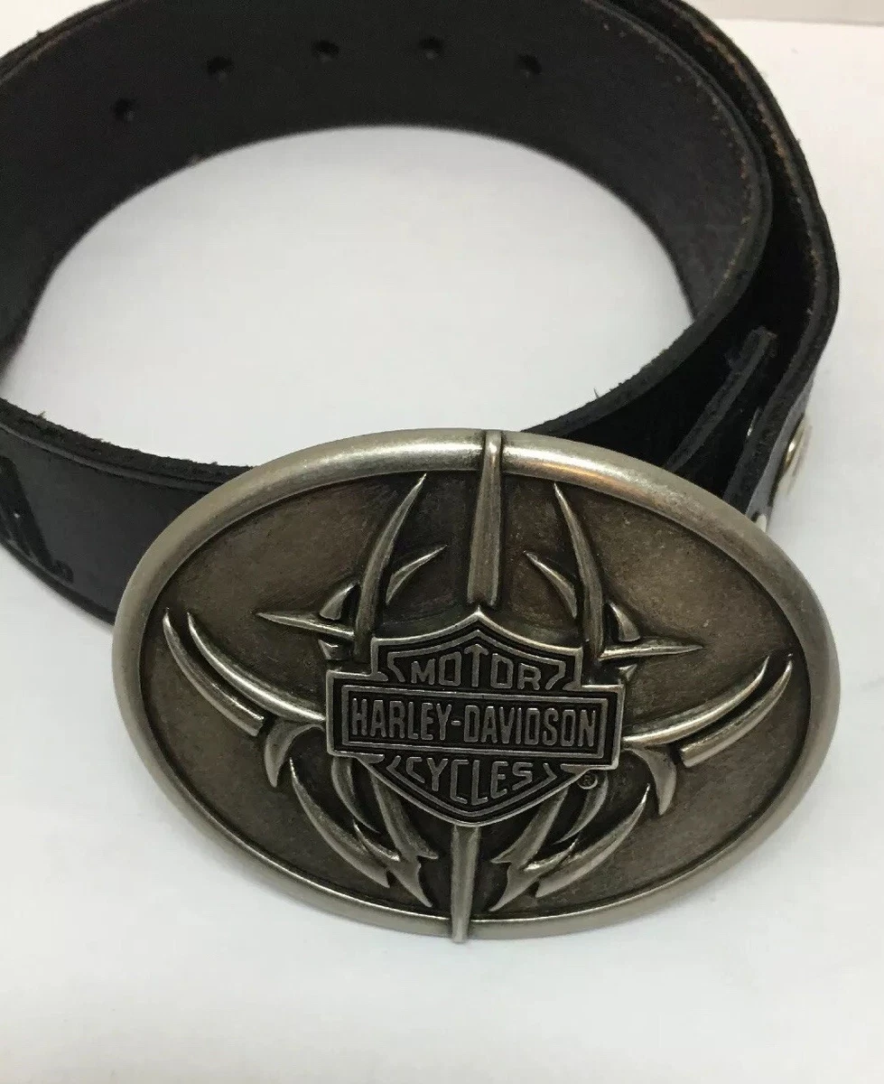 Harley-Davidsonベルト Harley-Davidson Men's Tradition Bar & Shield Belt Black Leather