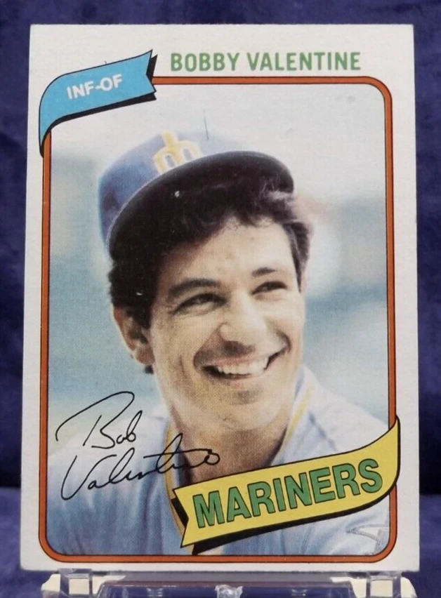 1980 Topps #56 - Bobby Valentine - Seattle Mariners - Excellent