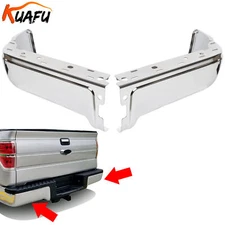 1 Pair Bumper End Cap Fit For Ford F150 Rear Face Bar w/o Sensor Hole 2009-2014