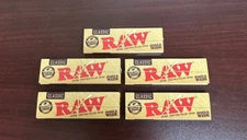 RAW Classic SINGLE WIDE Rolling Papers ~5 Packs~NEW