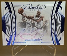 2023-24 Panini Flawless - Kevin Garnett - Flawless Finishes Auto - Blue 4/8!