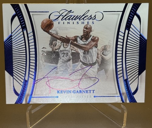 2023-24 Panini Flawless - Kevin Garnett - Flawless Finishes Auto - Blue 4/8!