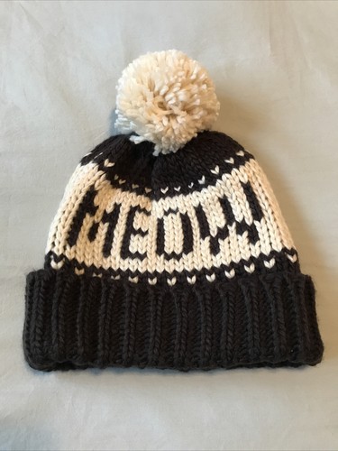 Meow Pom Pom Hat Poof Ball Winter Knit 