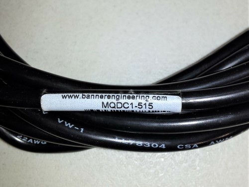 Banner MQDC1-515 5-Pin F, 4-Pin M Straight M12 Euro Cord Patchcord Custom Length - Picture 2 of 6