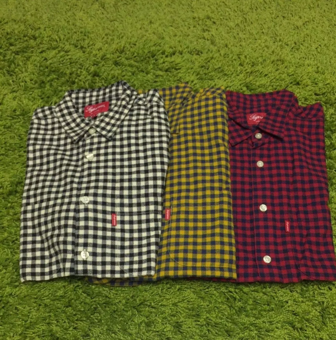 Supreme S/S 2014 Lightweight Flannel Gingham Shirt Tee Top Wool Plaid S M