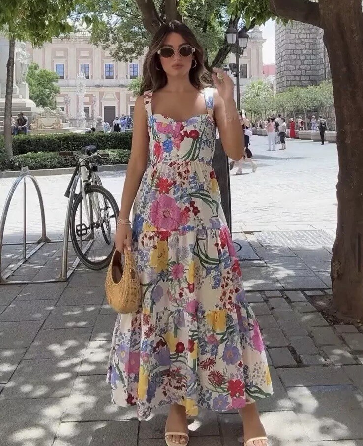 ZARA NWT WOMAN SS24 FLORAL PRINT DRESS MULTICOLORED | 3540 ZARA NWT WOMAN SS24 FLORAL PRINT DRESS MULTICOLORED | 3540