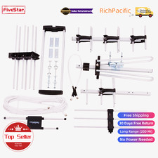 Outdoor Digital HD TV Antenna VHF UHF OTA Directional with Pole Splitter