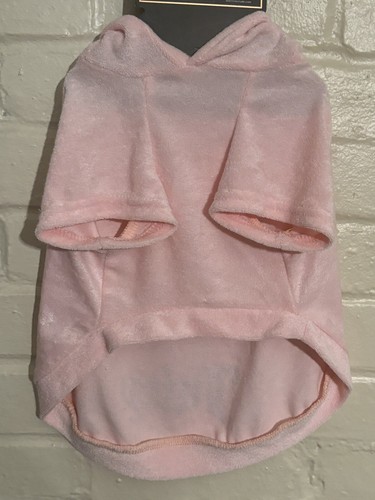 Felpa con cappuccio Juicy Couture Terry cane rosa M/L piccola razza Halloween cani regalo bagno - Foto 2 di 3