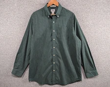 L.L. BEAN Green Check Grid Wrinkle Resistant Traditional Button Shirt L Tall XL