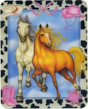 Cowgirl with Horses 8 x 10 Inch Lenticular 3-D Picture New Fantastic 3-D!