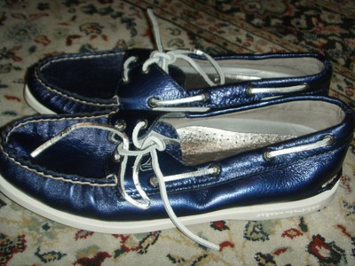 sperry metallic boat shoes