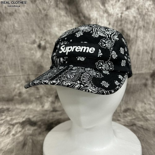 Supreme 21ss Bandana Camp Cap Black